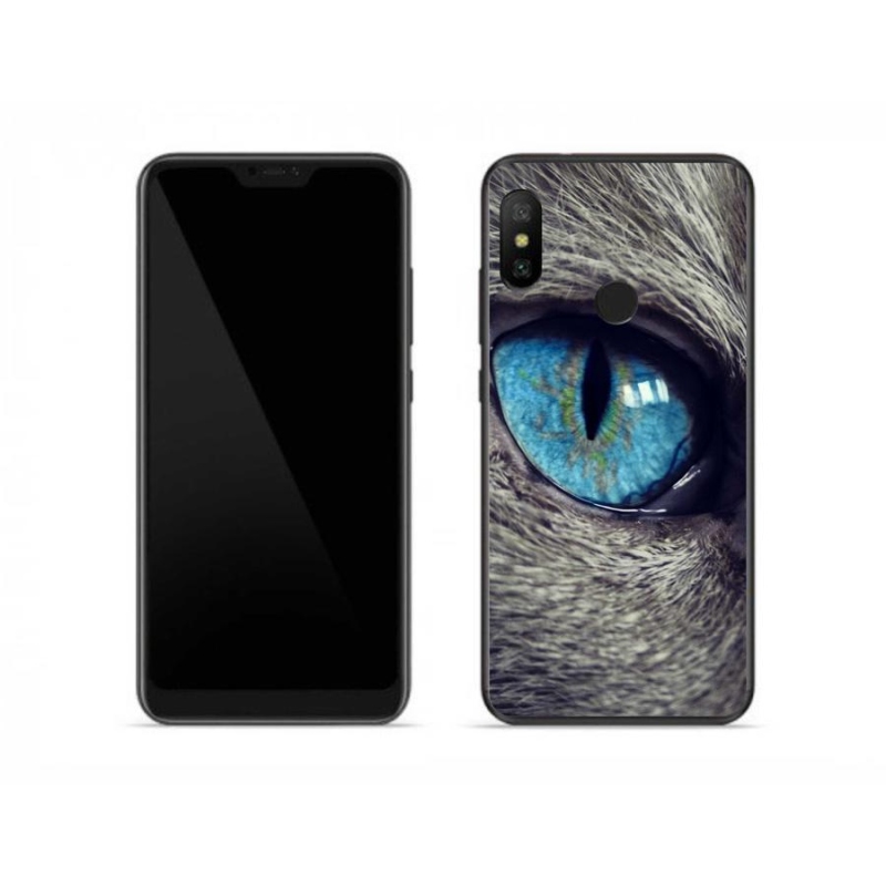 Gelové pouzdro mmCase na mobil Xiaomi Redmi Note 6 Pro - modré kočičí oko