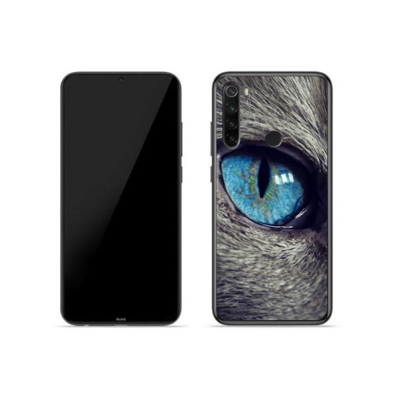 Gelové pouzdro mmCase na mobil Xiaomi Redmi Note 8 - modré kočičí oko