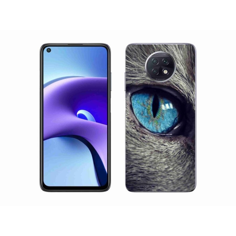 Gelové pouzdro mmCase na mobil Xiaomi Redmi Note 9T 5G - modré kočičí oko