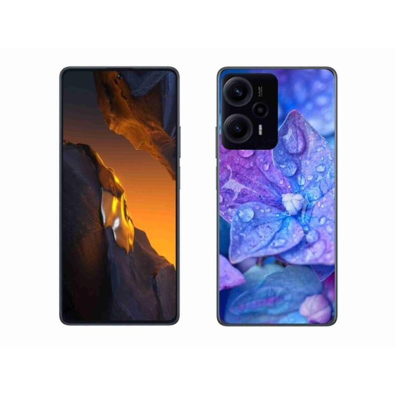Gelové pouzdro mmCase na Xiaomi Poco F5 - fialový květ