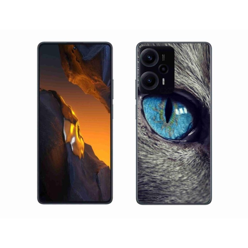 Gelové pouzdro mmCase na Xiaomi Poco F5 - modré kočičí oko