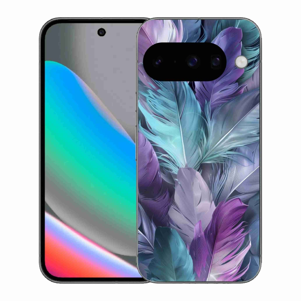 Gelový kryt mmCase na Google Pixel 10 - barevné peří 2