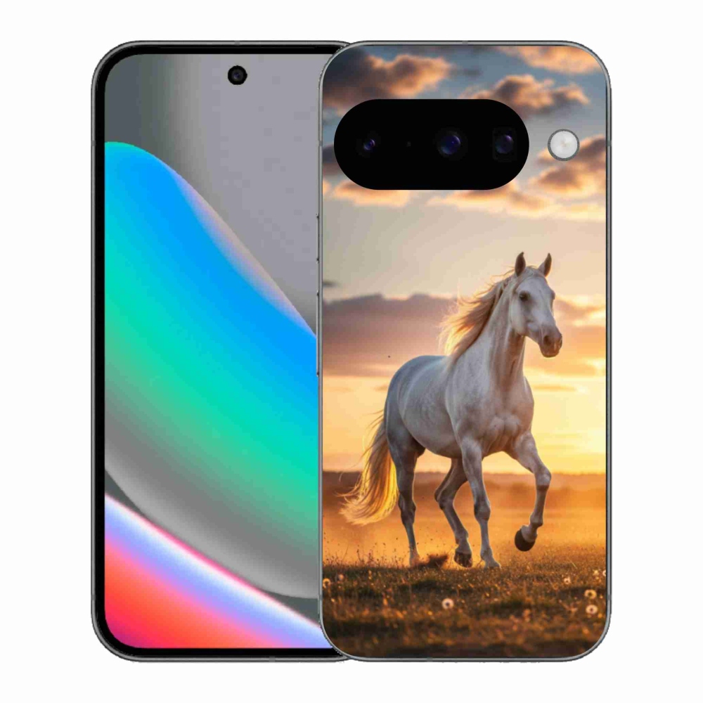 Gelový kryt mmCase na Google Pixel 10 - běžící bílý kůň 2