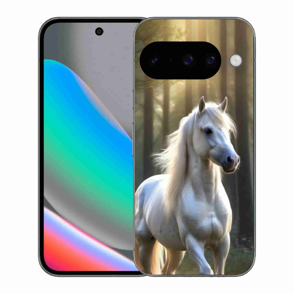 Gelový kryt mmCase na Google Pixel 10 - bílý kůň 3