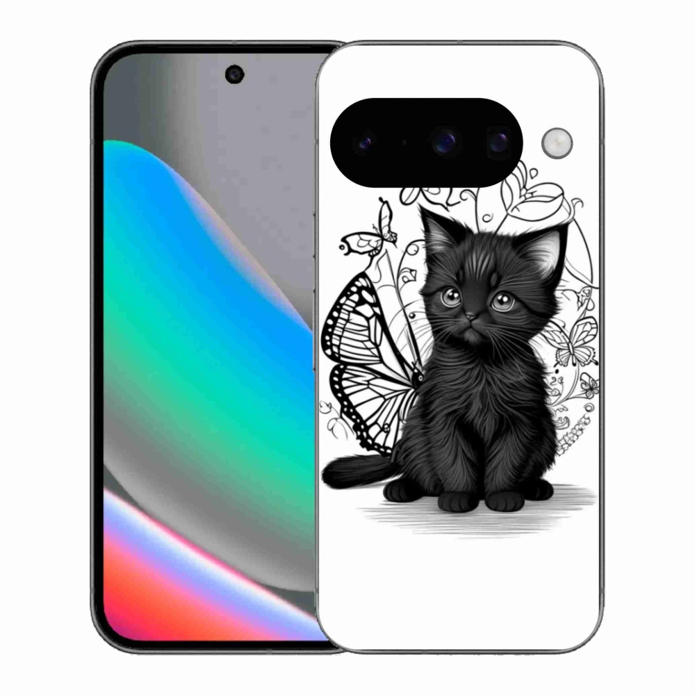 Gelový kryt mmCase na Google Pixel 10 - černé kotě