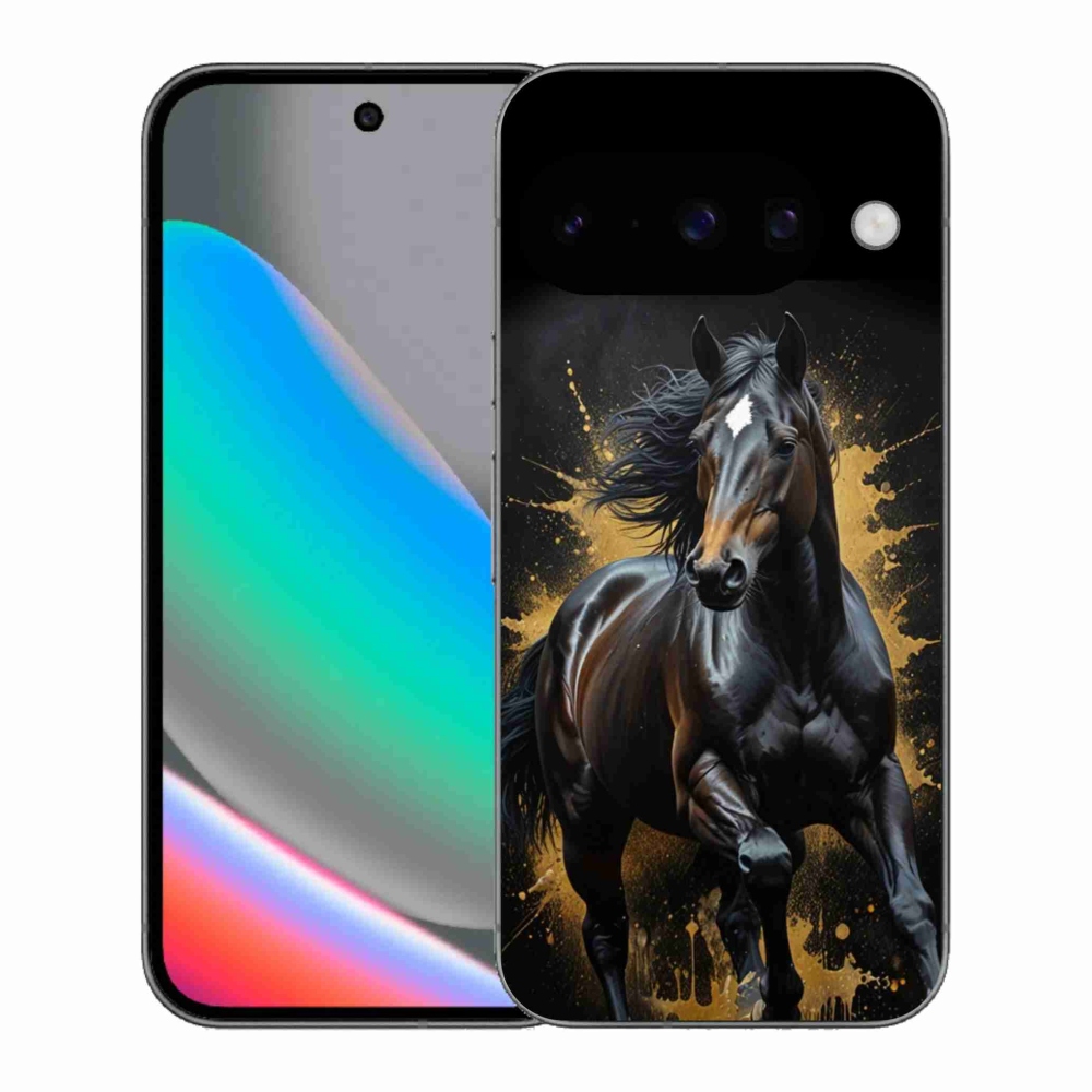 Gelový kryt mmCase na Google Pixel 10 - elegantní černý hřebec