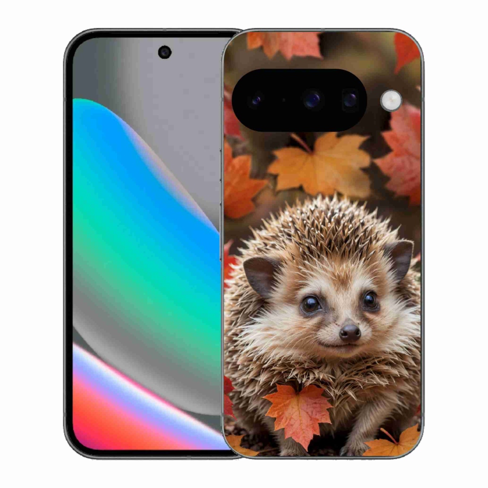 Gelový kryt mmCase na Google Pixel 10 - ježek v listí