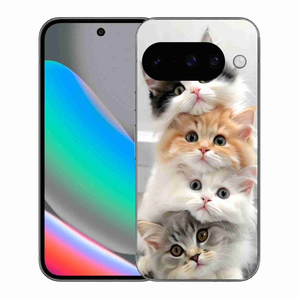 Gelový kryt mmCase na Google Pixel 10 - kočičí parta