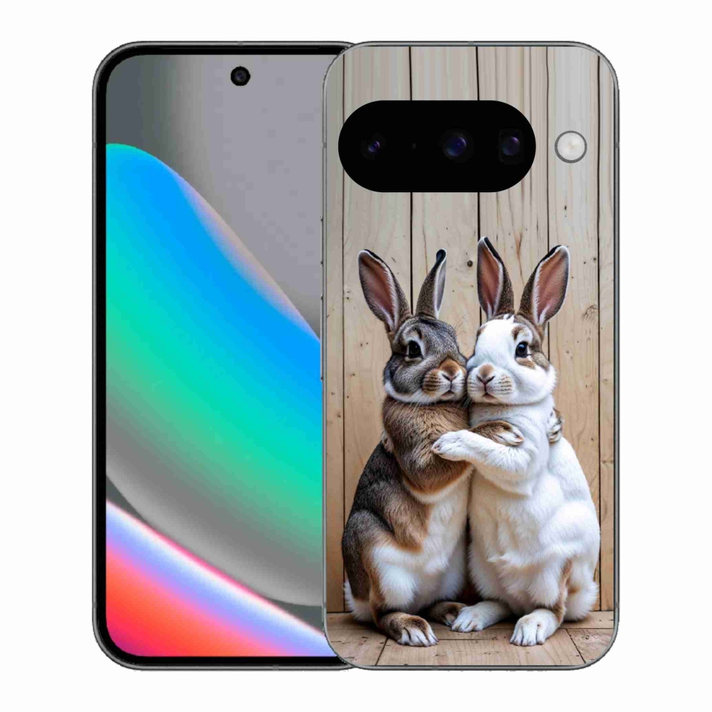 Gelový kryt mmCase na Google Pixel 10 - králičí pár