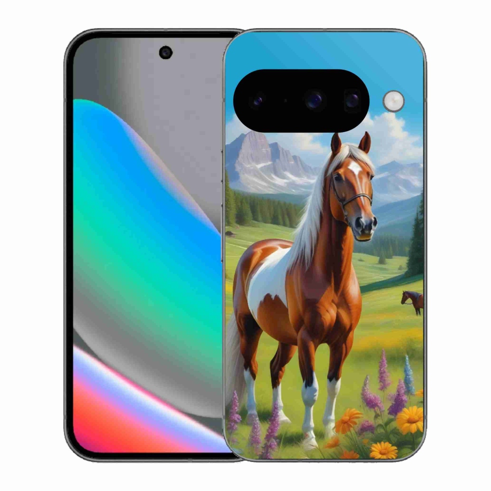 Gelový kryt mmCase na Google Pixel 10 - kůň na louce