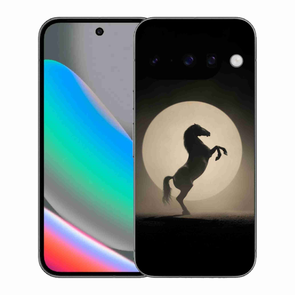 Gelový kryt mmCase na Google Pixel 10 - kůň v siluetě