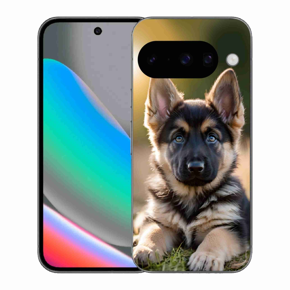 Gelový kryt mmCase na Google Pixel 10 - německý ovčák v přírodě