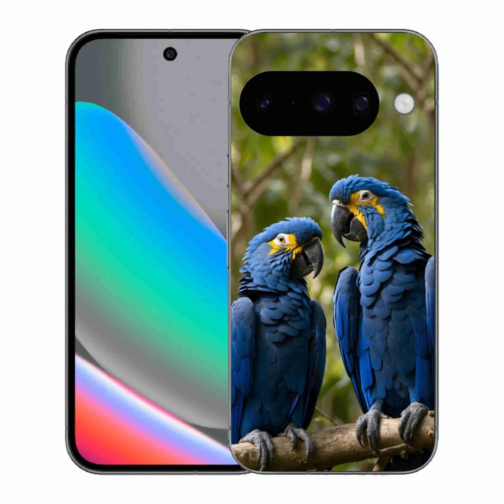 Gelový kryt mmCase na Google Pixel 10 - papouščí duo