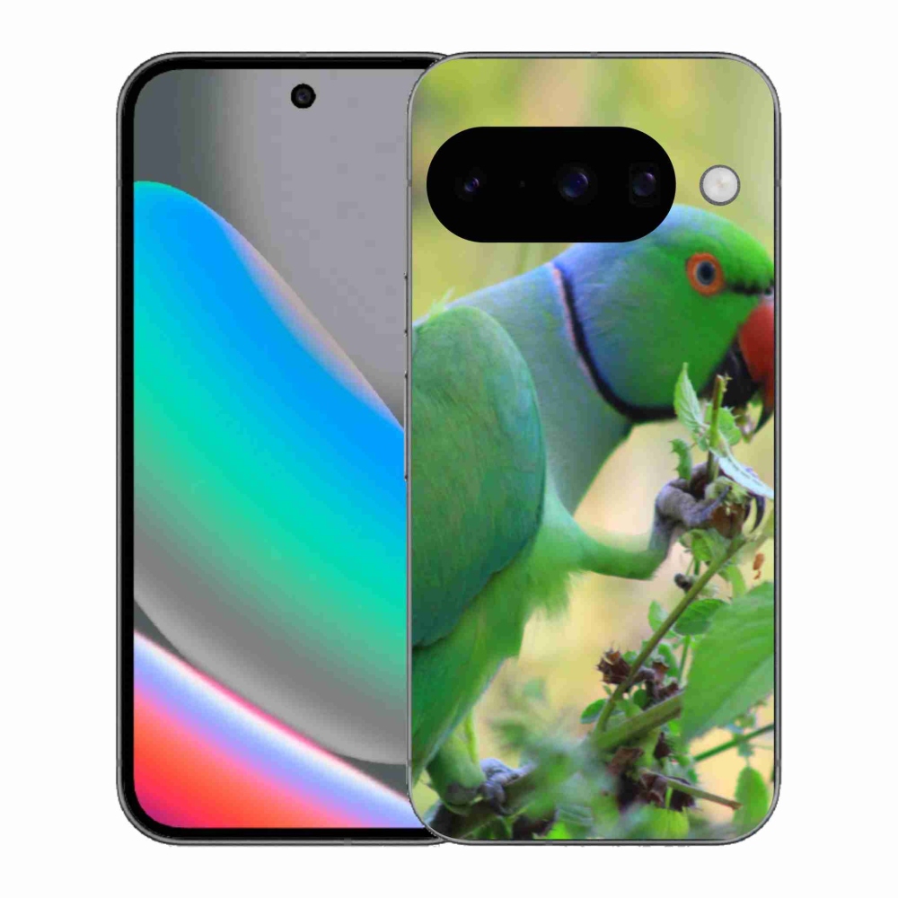 Gelový kryt mmCase na Google Pixel 10 - papoušek alexandr