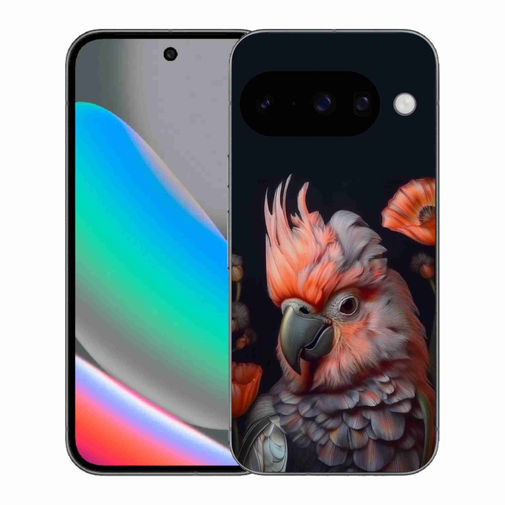 Gelový kryt mmCase na Google Pixel 10 - papoušek kakadu v barvách