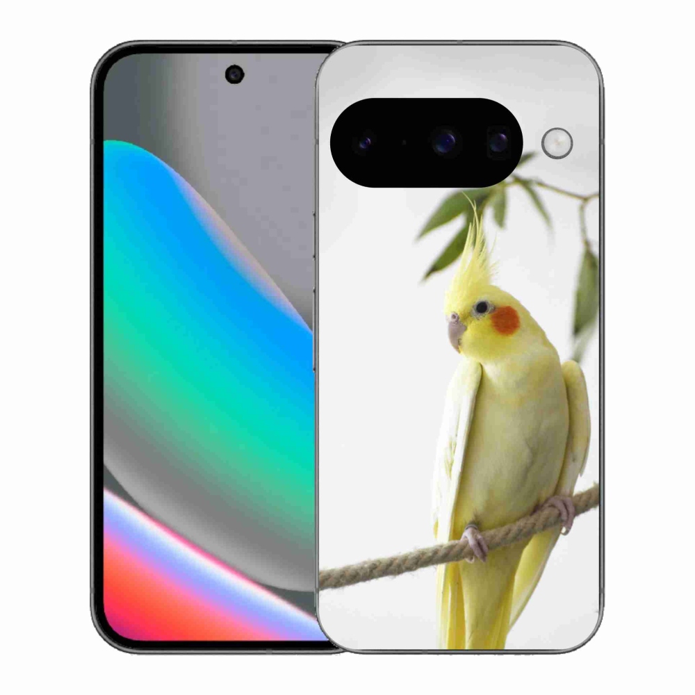 Gelový kryt mmCase na Google Pixel 10 - papoušek korela chocholatá