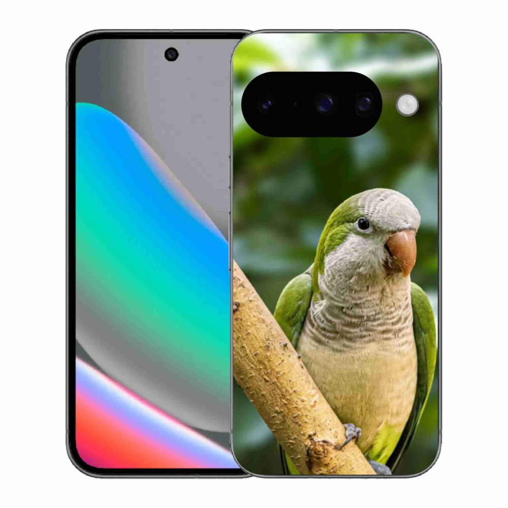 Gelový kryt mmCase na Google Pixel 10 - papoušek mníšek