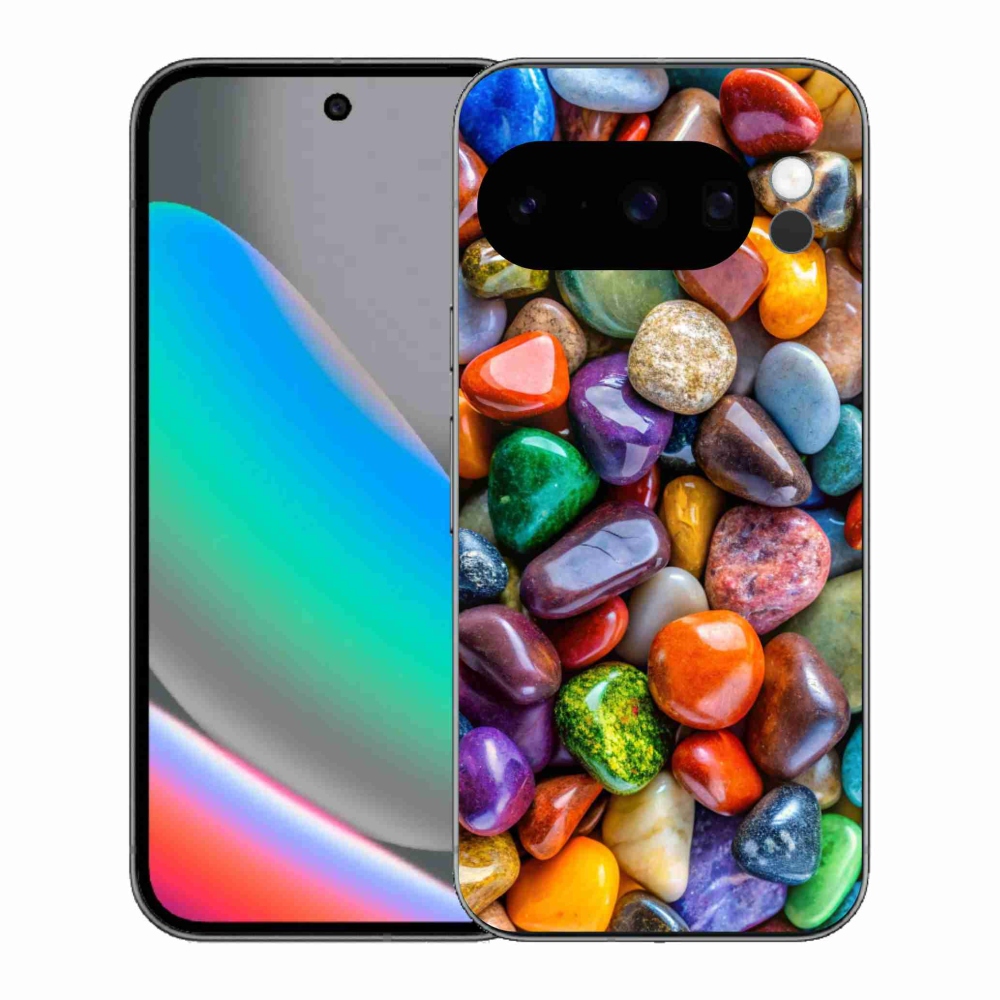 Gelový kryt mmCase na Google Pixel 10 Pro - barevné kamínky