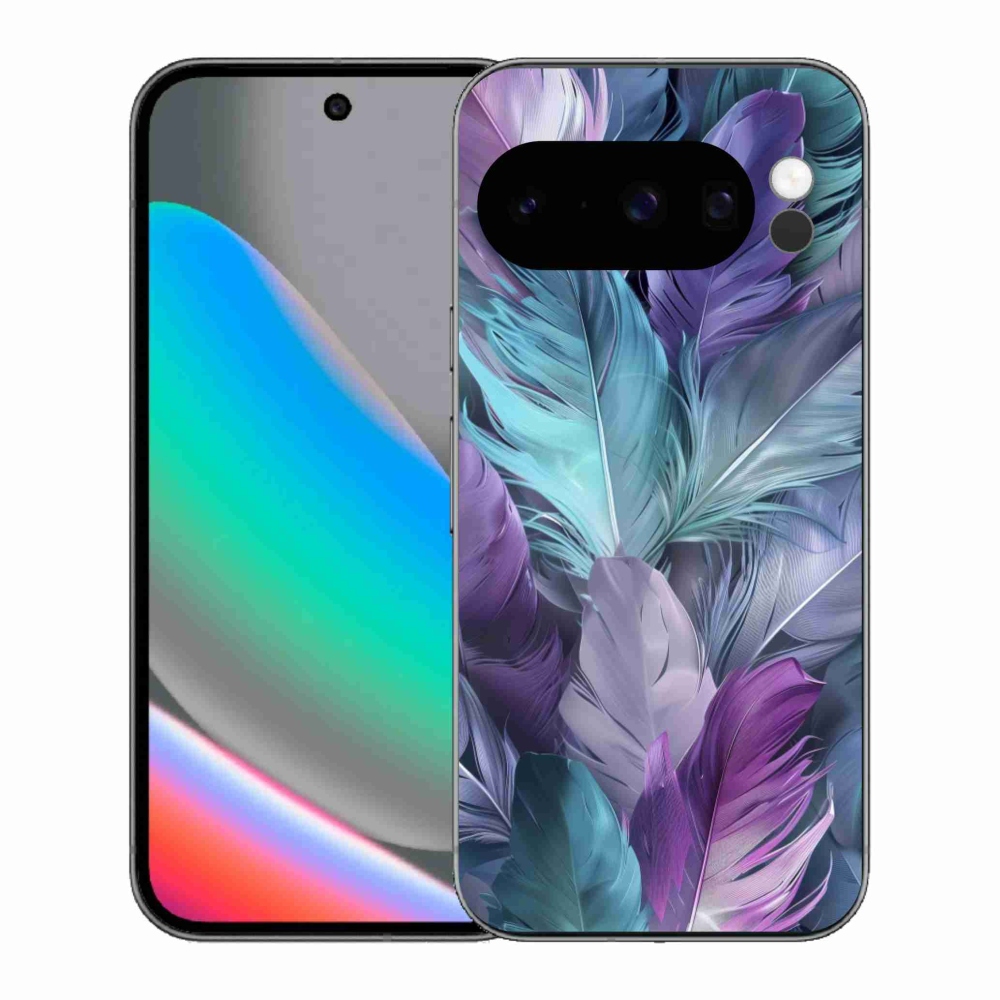 Gelový kryt mmCase na Google Pixel 10 Pro - barevné peří 2
