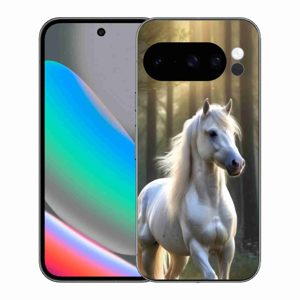 Gelový kryt mmCase na Google Pixel 10 Pro - bílý kůň 3