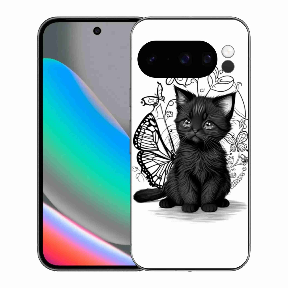 Gelový kryt mmCase na Google Pixel 10 Pro - černé kotě