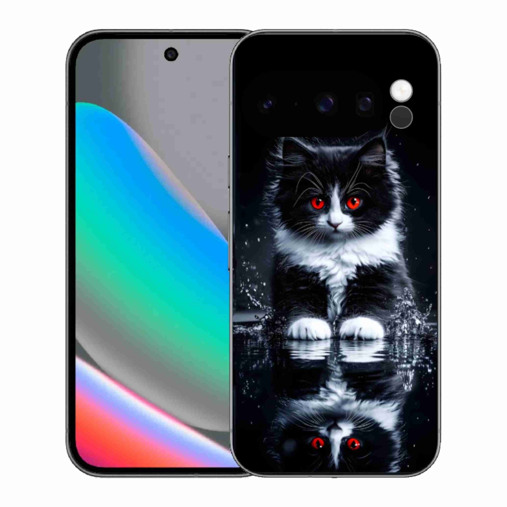 Gelový kryt mmCase na Google Pixel 10 Pro - černobílé kotě