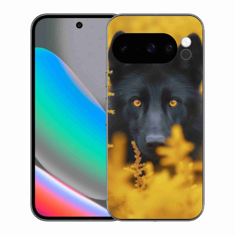 Gelový kryt mmCase na Google Pixel 10 Pro - černý vlk 2
