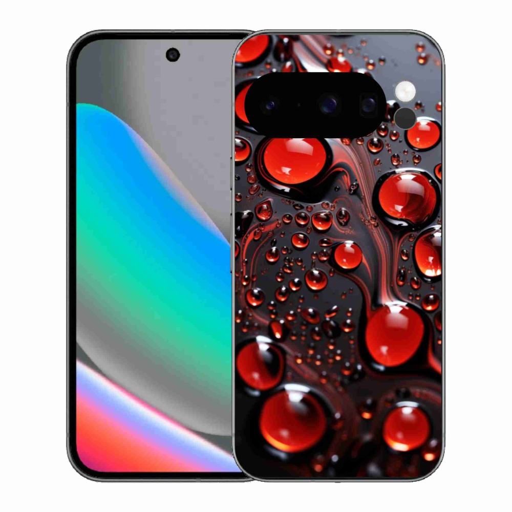 Gelový kryt mmCase na Google Pixel 10 Pro - červené kapky 2