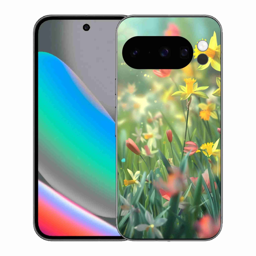 Gelový kryt mmCase na Google Pixel 10 Pro - jarní květy