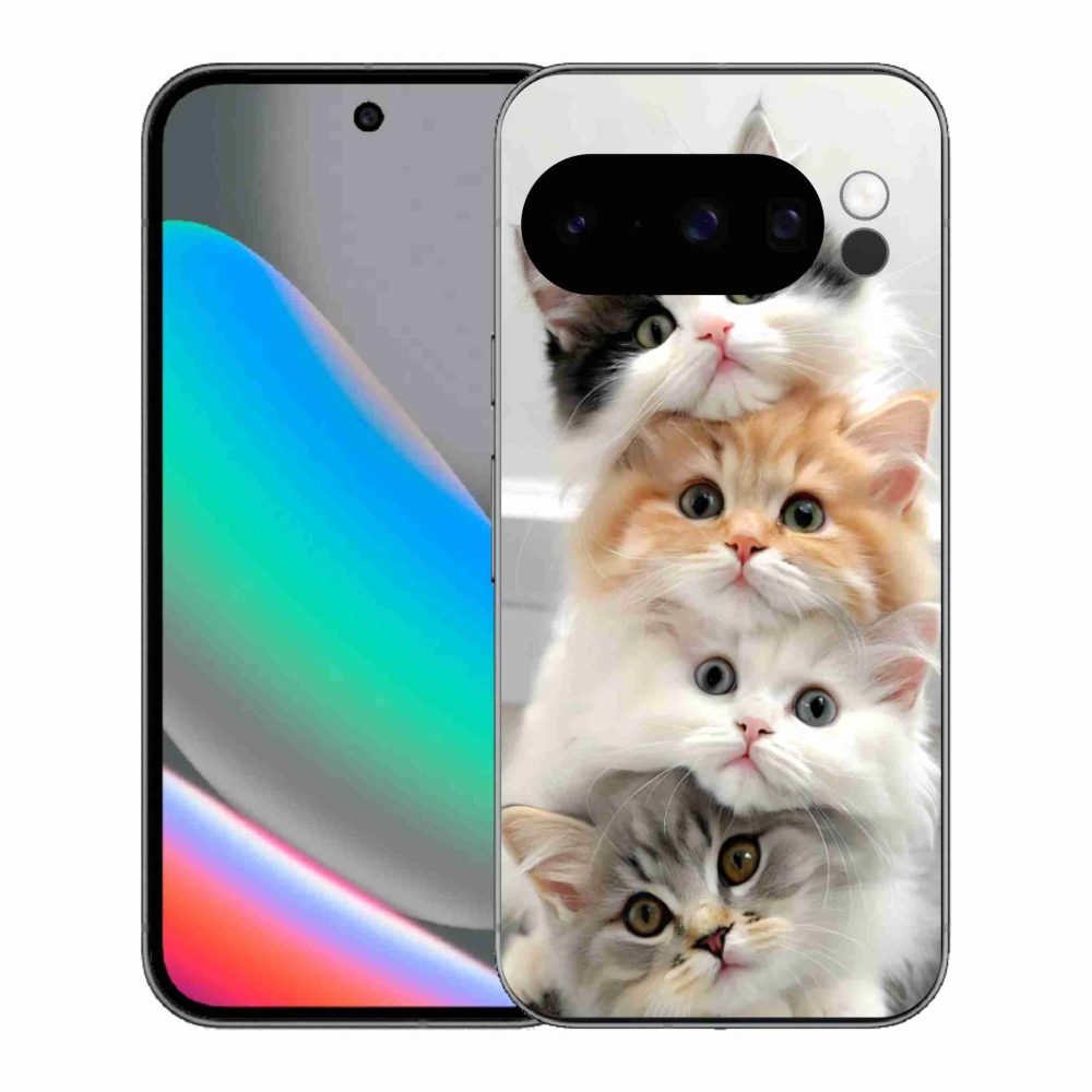 Gelový kryt mmCase na Google Pixel 10 Pro - kočičí parta