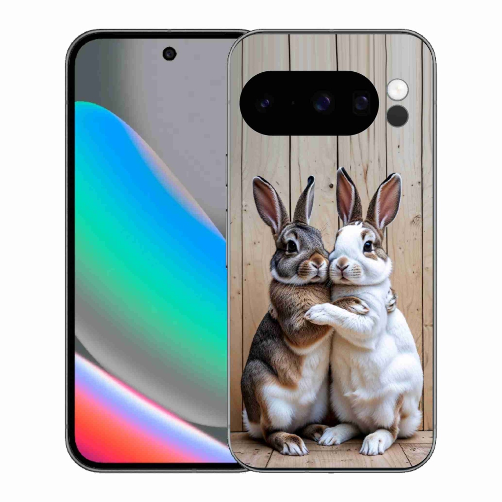 Gelový kryt mmCase na Google Pixel 10 Pro - králičí pár