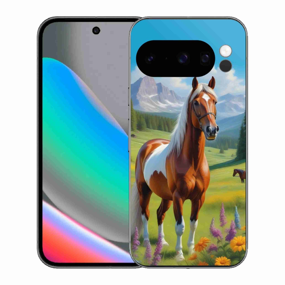 Gelový kryt mmCase na Google Pixel 10 Pro - kůň na louce