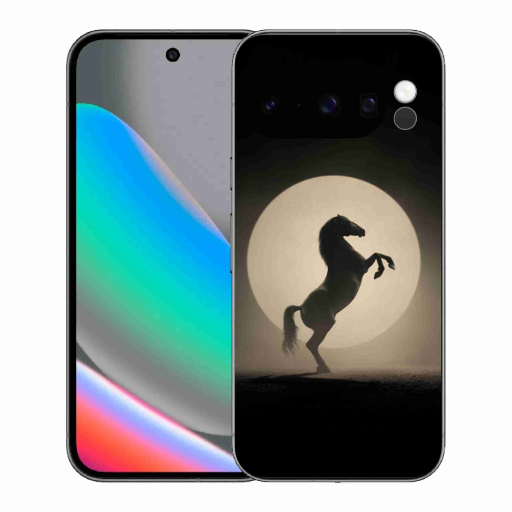 Gelový kryt mmCase na Google Pixel 10 Pro - kůň v siluetě