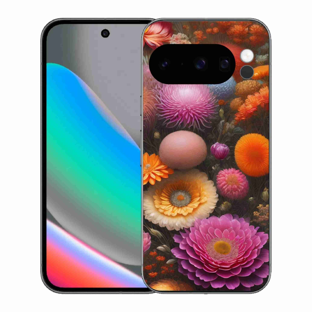 Gelový kryt mmCase na Google Pixel 10 Pro - květinová kompozice