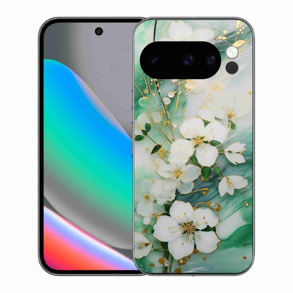 Gelový kryt mmCase na Google Pixel 10 Pro - něžné květy
