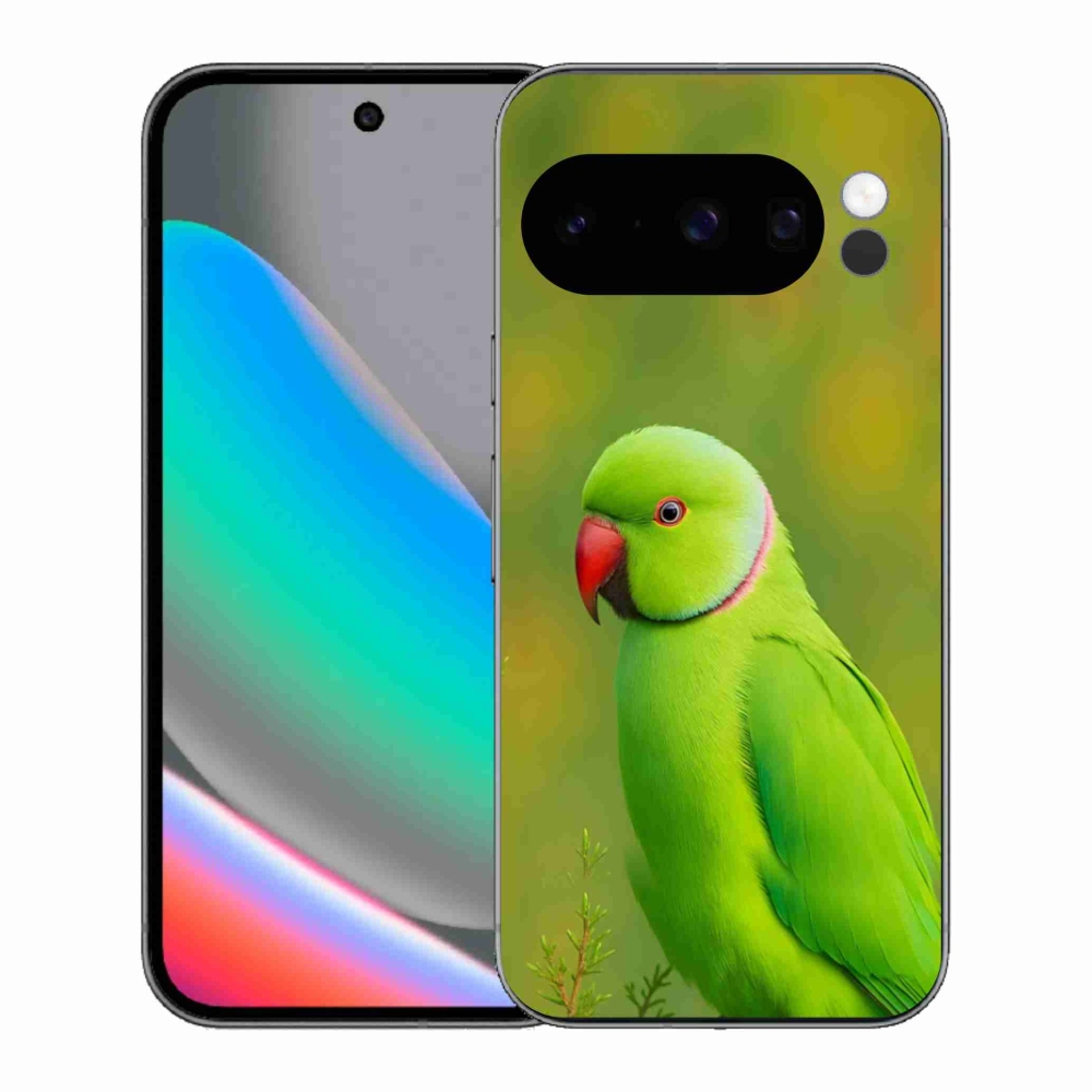 Gelový kryt mmCase na Google Pixel 10 Pro - papoušek alexandr 2