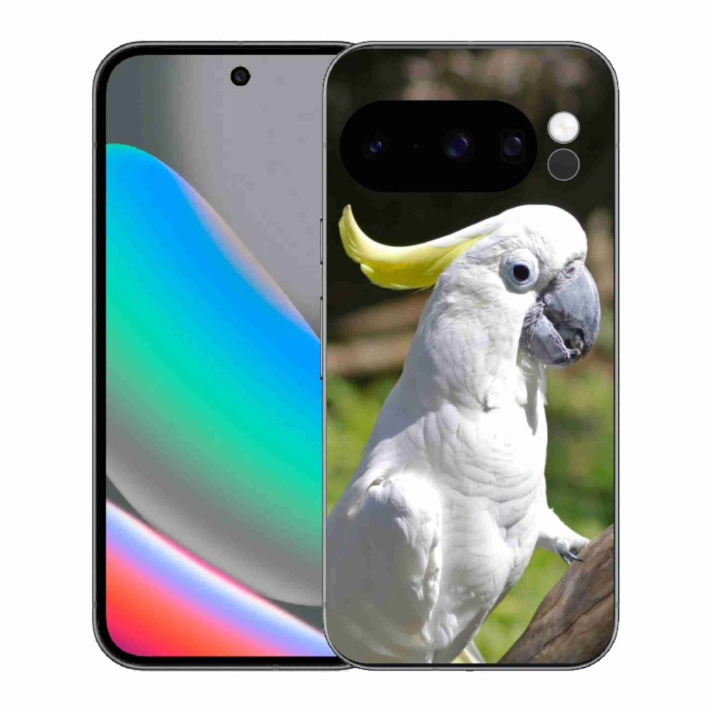 Gelový kryt mmCase na Google Pixel 10 Pro - papoušek kakadu 2