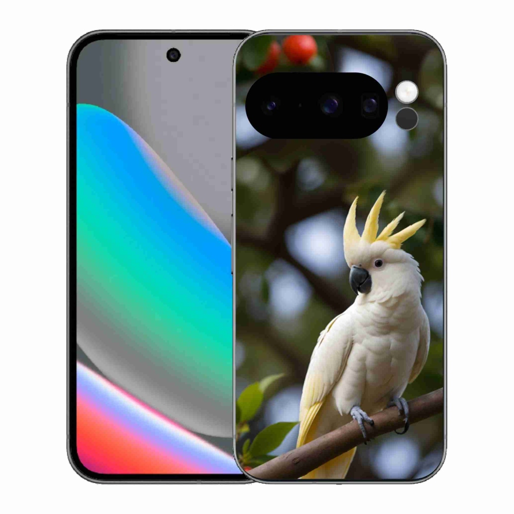 Gelový kryt mmCase na Google Pixel 10 Pro - papoušek kakadu 3