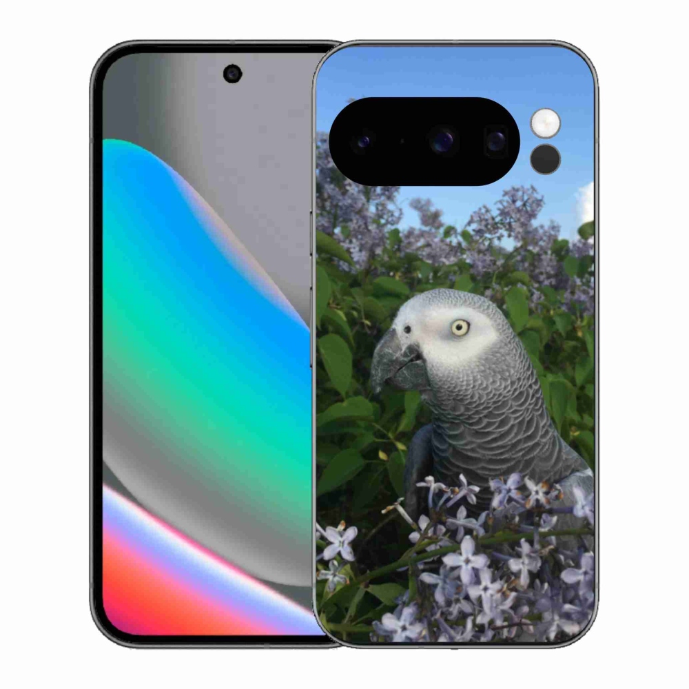 Gelový kryt mmCase na Google Pixel 10 Pro - papoušek žako