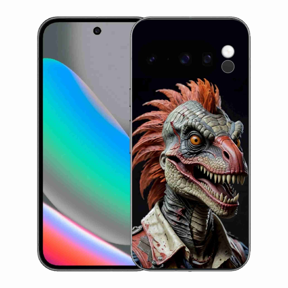 Gelový kryt mmCase na Google Pixel 10 Pro - punk dinosaurus