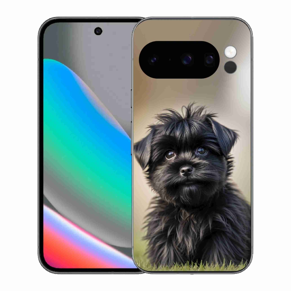 Gelový kryt mmCase na Google Pixel 10 Pro - roztomilý černý pejsek