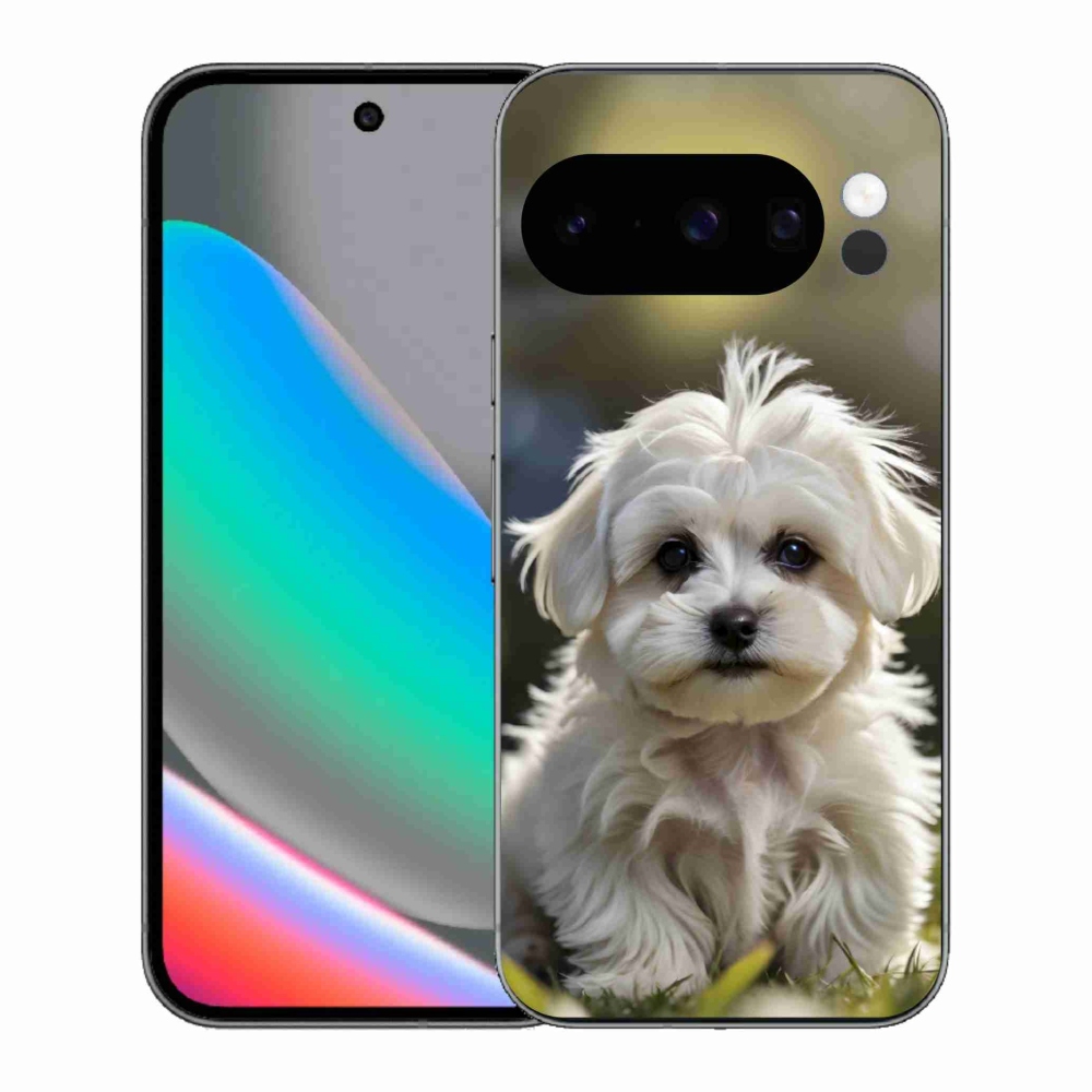 Gelový kryt mmCase na Google Pixel 10 Pro - roztomilý maltézský psík