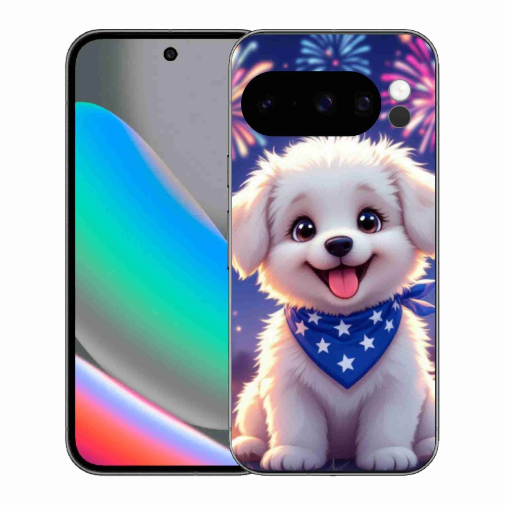 Gelový kryt mmCase na Google Pixel 10 Pro - slavnostní štěně