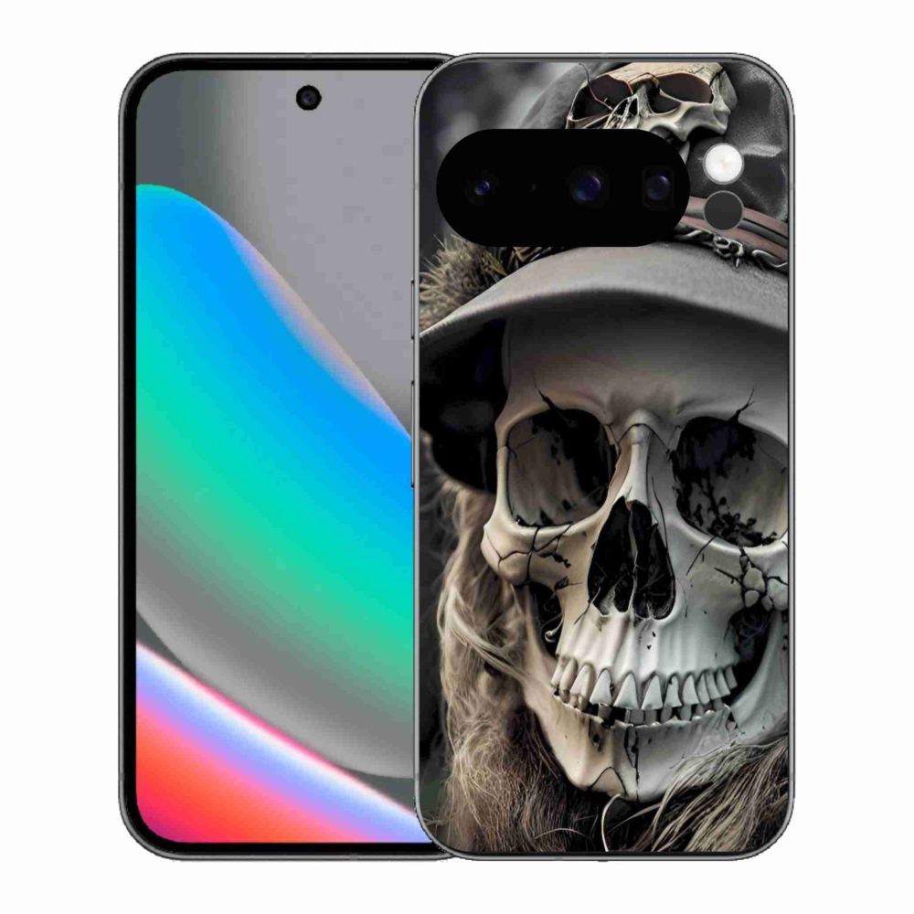 Gelový kryt mmCase na Google Pixel 10 Pro - temná lebka
