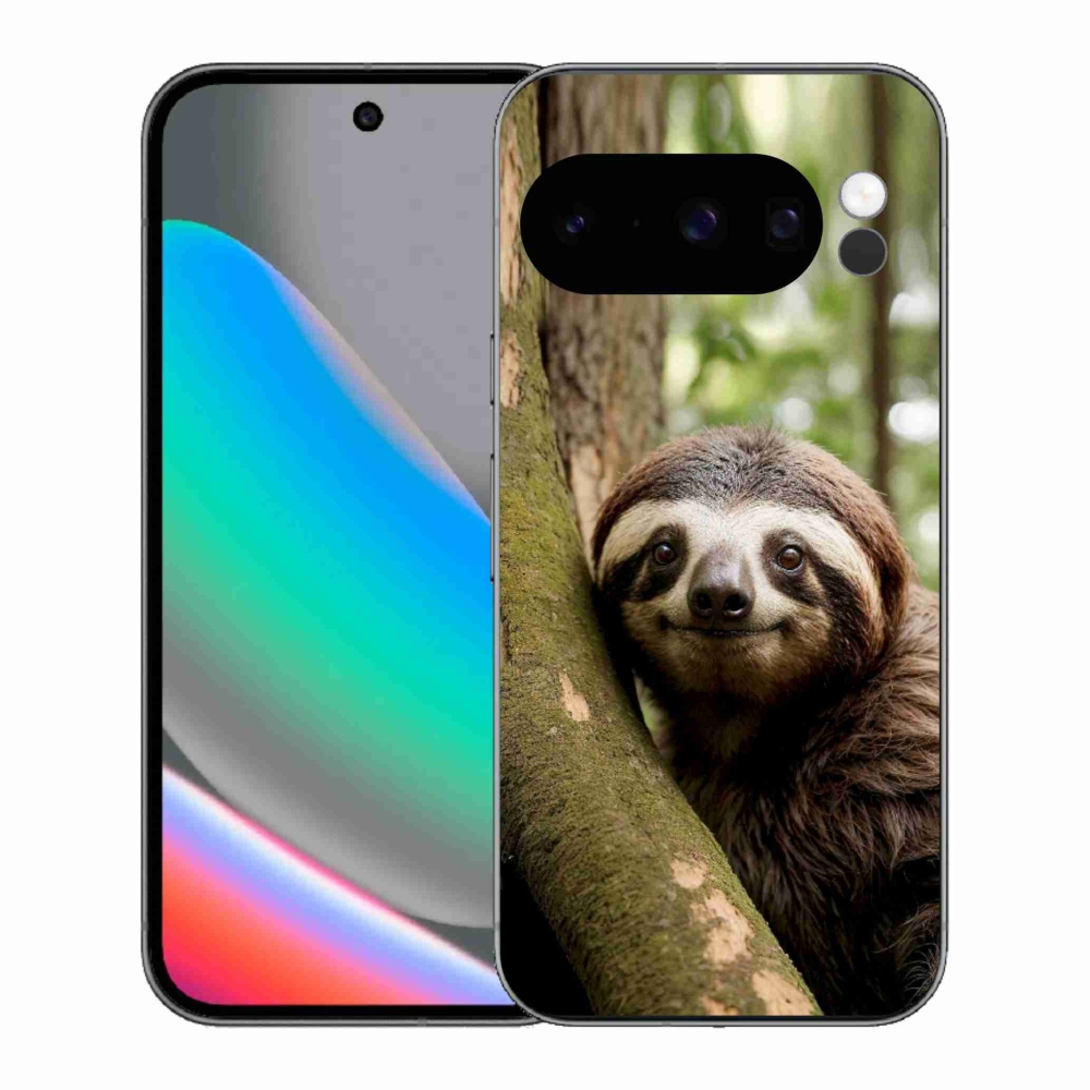Gelový kryt mmCase na Google Pixel 10 Pro - usměvavý lenochod