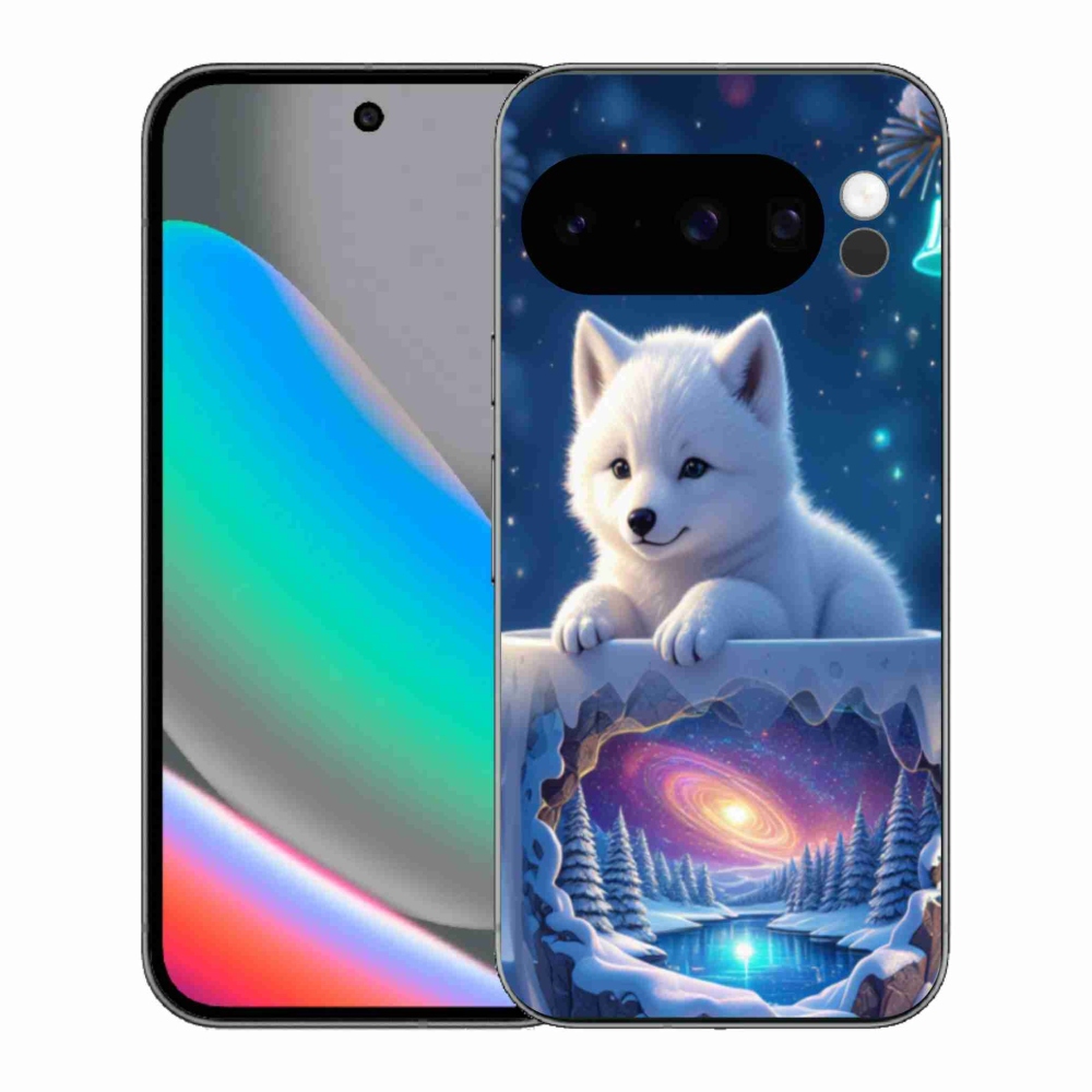 Gelový kryt mmCase na Google Pixel 10 Pro - vánoční štěně