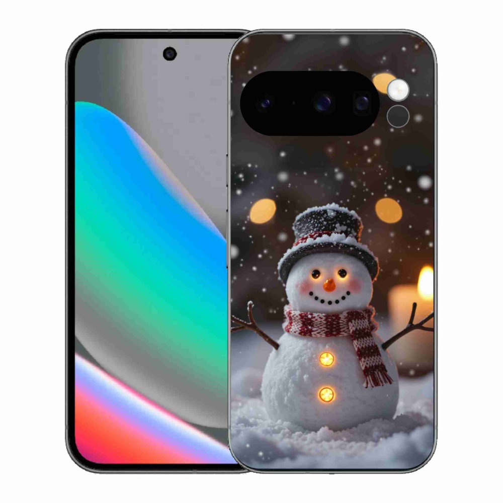 Gelový kryt mmCase na Google Pixel 10 Pro - veselý sněhulák
