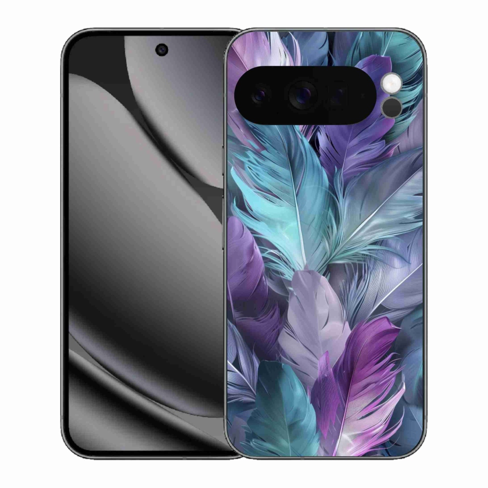 Gelový kryt mmCase na Google Pixel 10 Pro XL - barevné peří 2