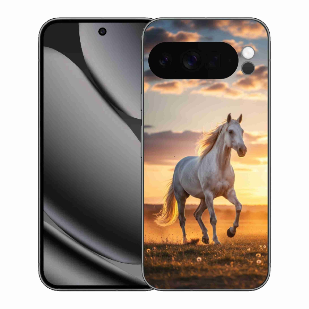 Gelový kryt mmCase na Google Pixel 10 Pro XL - běžící bílý kůň 2