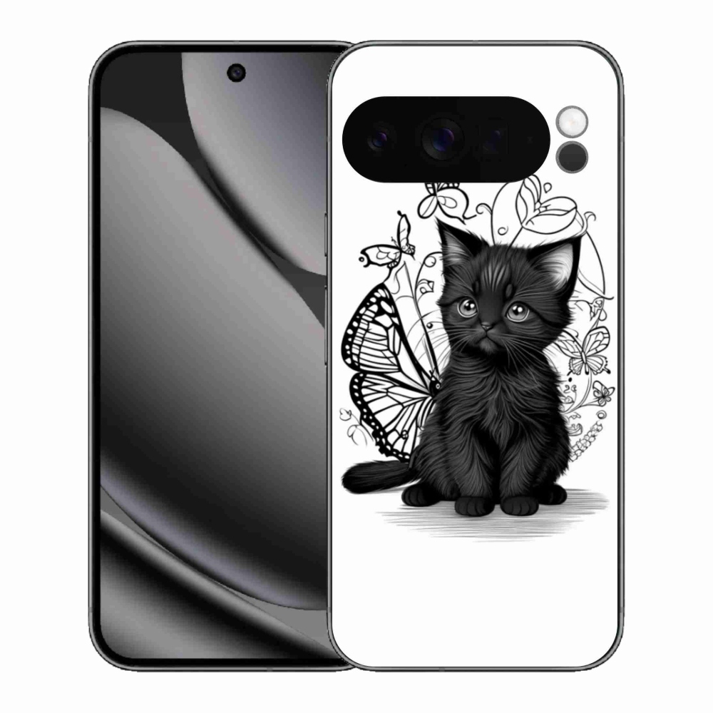 Gelový kryt mmCase na Google Pixel 10 Pro XL - černé kotě
